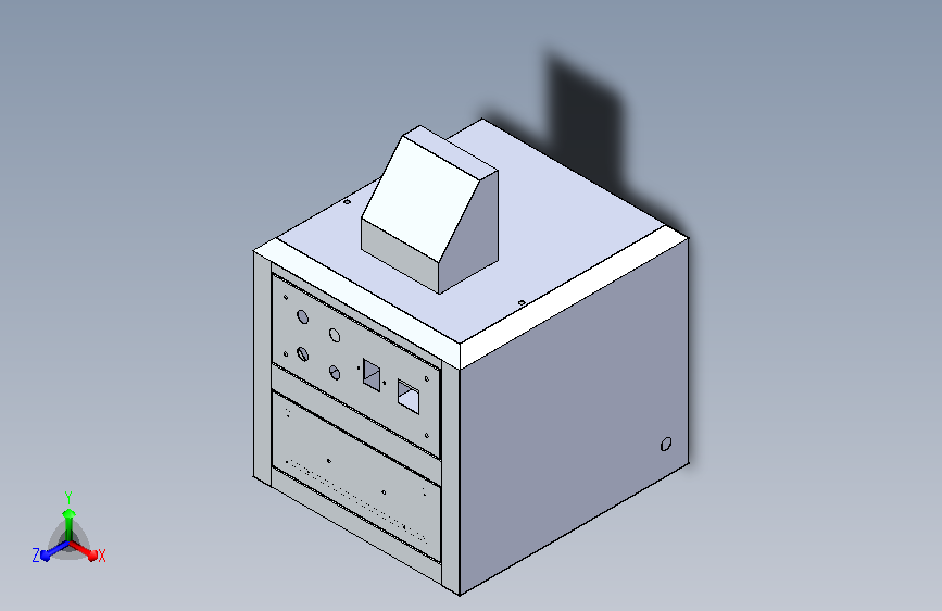 钣金柜 抽屉式UV光固机图纸