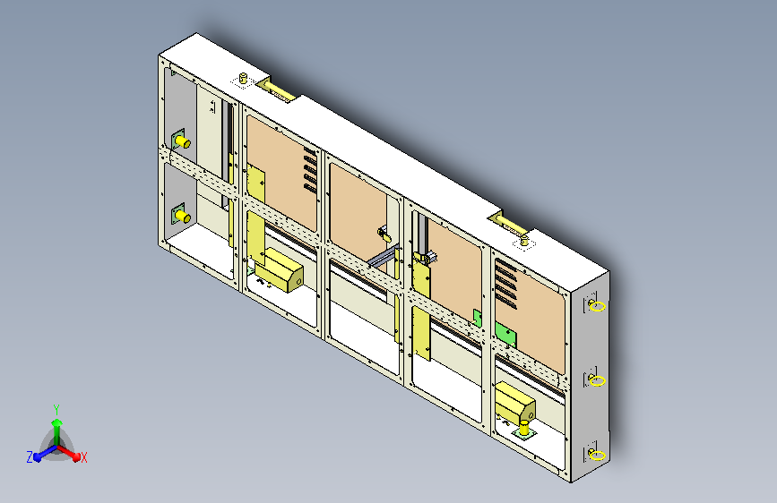 钣金模型3D-P16防水箱体（1280X512X120)