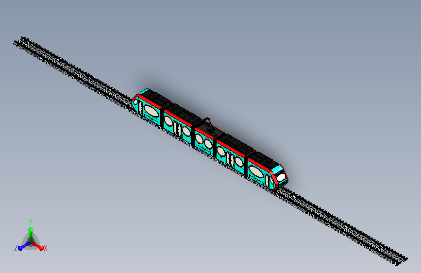 城市有轨电车3D模型