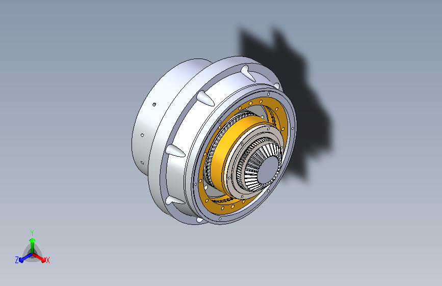大型机床万能铣头C轴组件