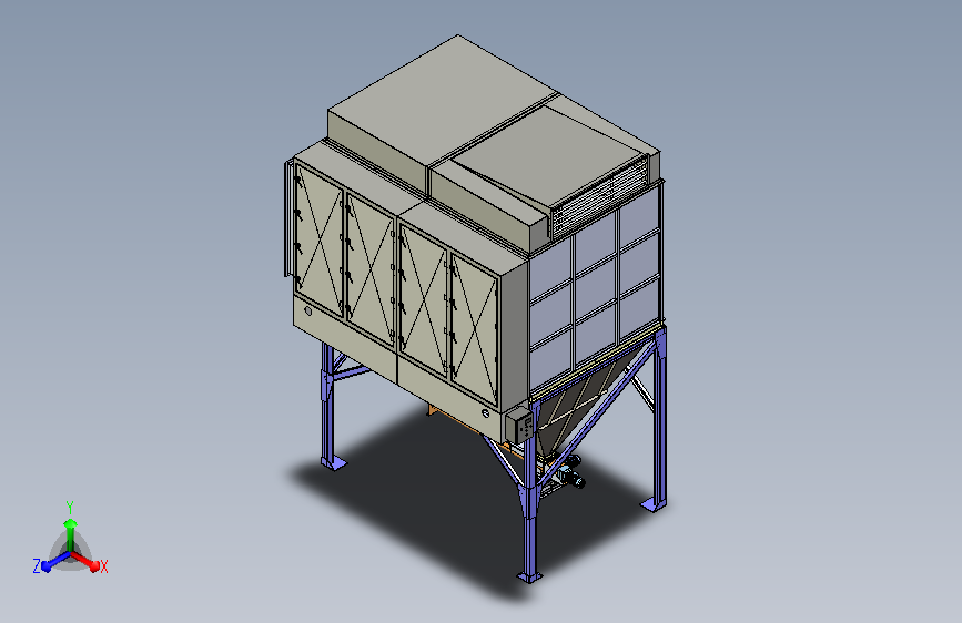 袋式除尘器(扁形布袋)3D模型