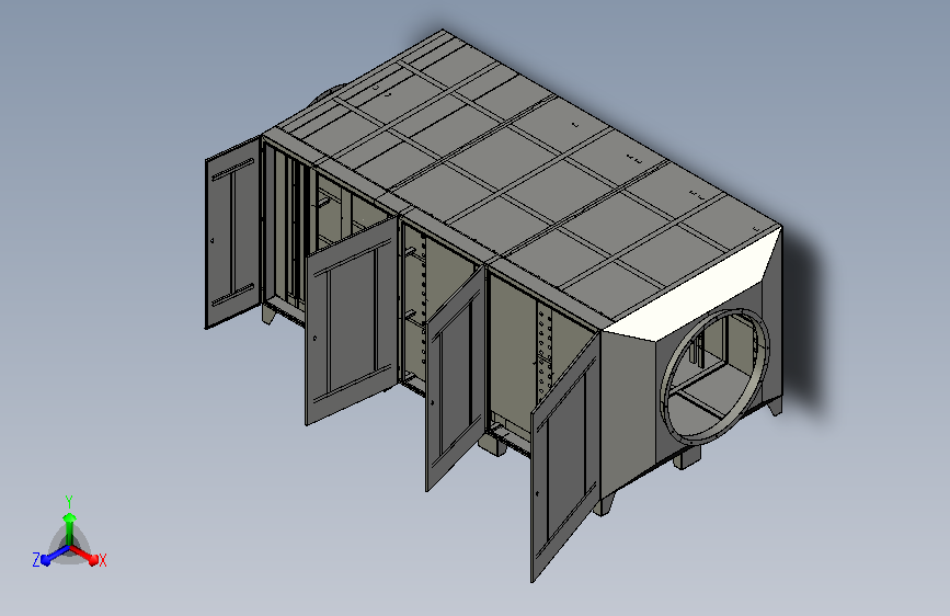 等离子空气净化柜3D模型