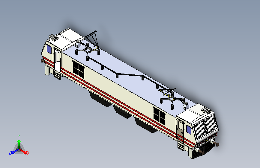 电力牵引机车（火车头））3D模型