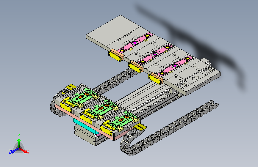 多工位自动张开夹紧治具3D模型