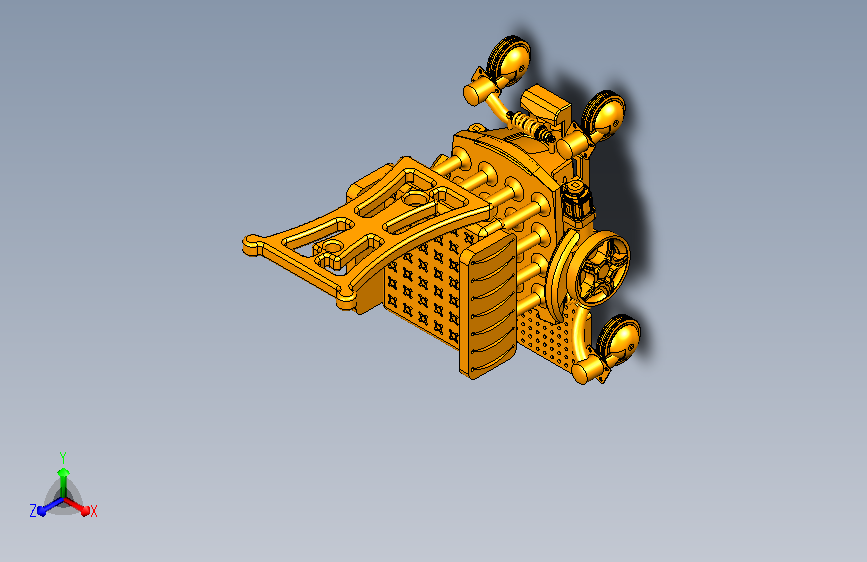 方向感应电动轮椅3D模型