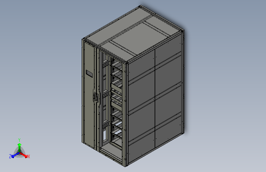 服务器机柜3D模型