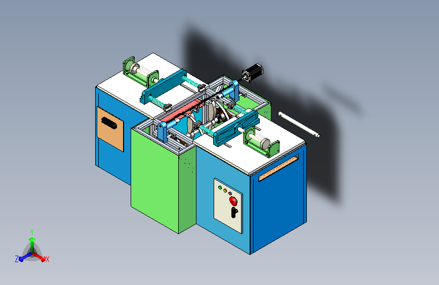 钢管自动冲孔机三维模型