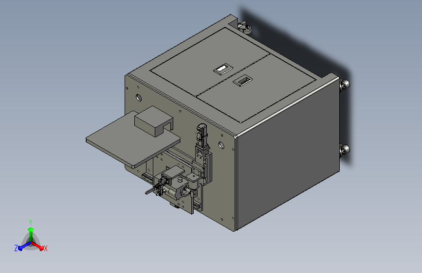 横向推拉力试验机3D模型