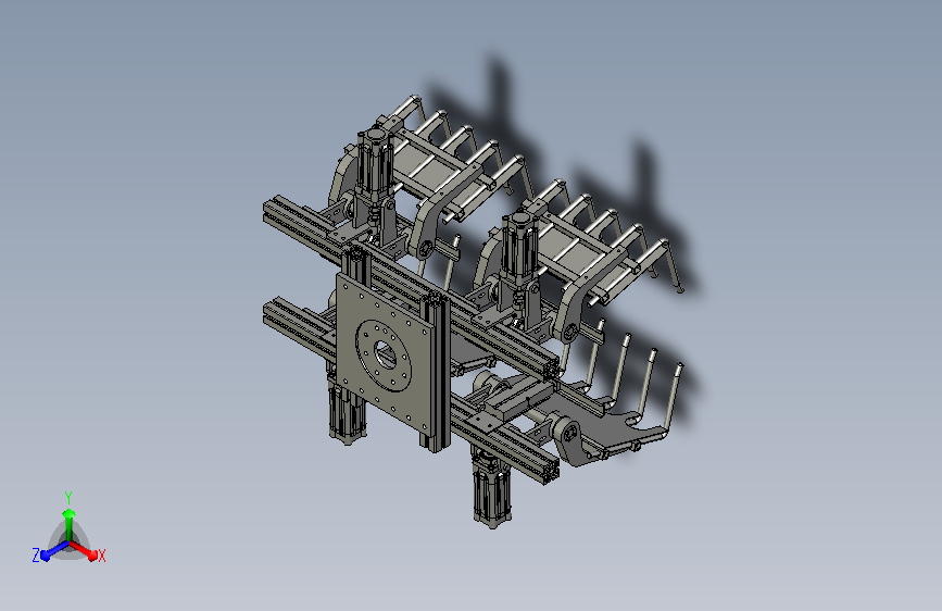 机械手夹具 编织袋双夹具3D模型