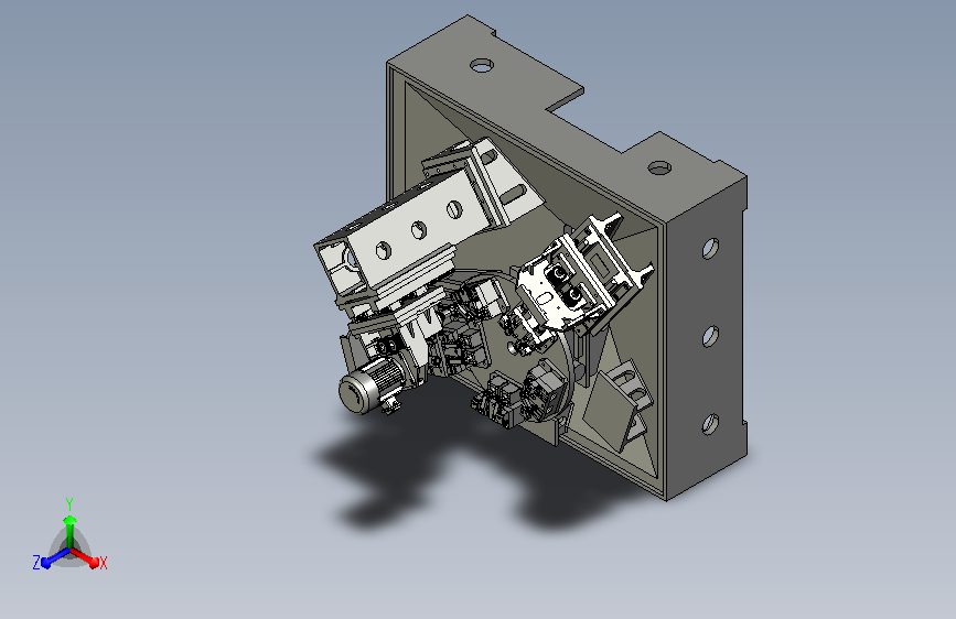 轿车门铰链加工设备3D模型