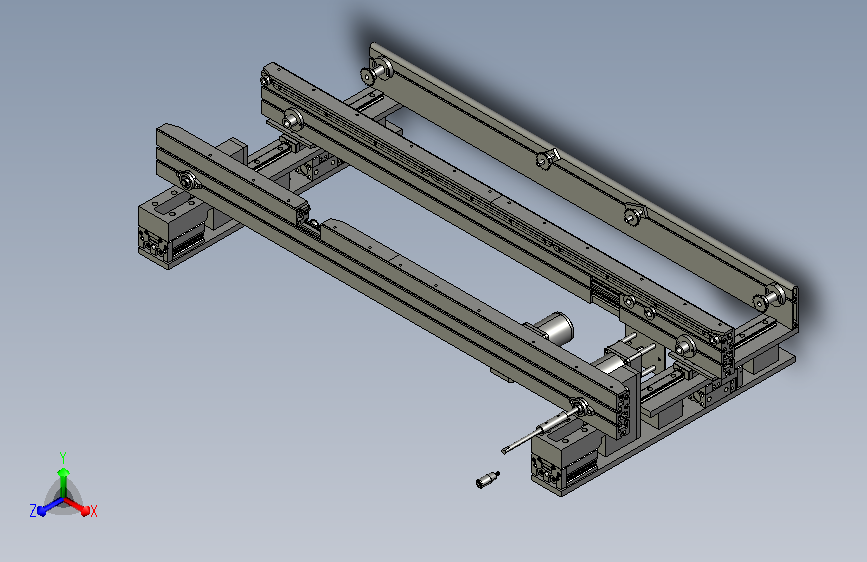 宽度可调节的皮带输送机3D模型