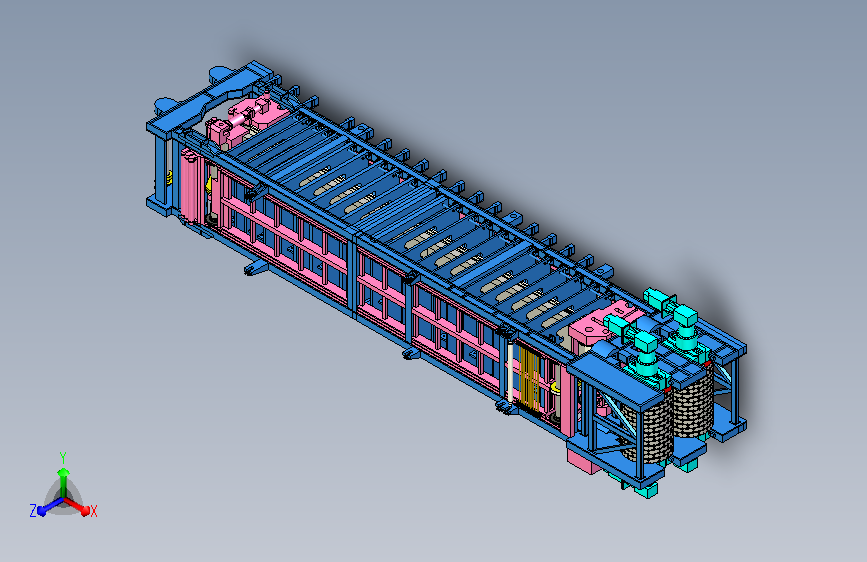 连续热压机3D模型