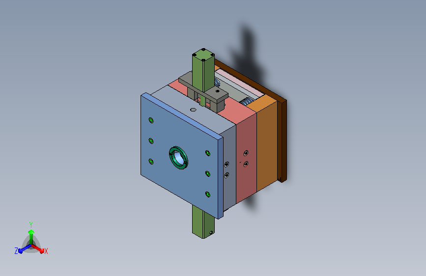液晶显示器主支架塑料注射模具