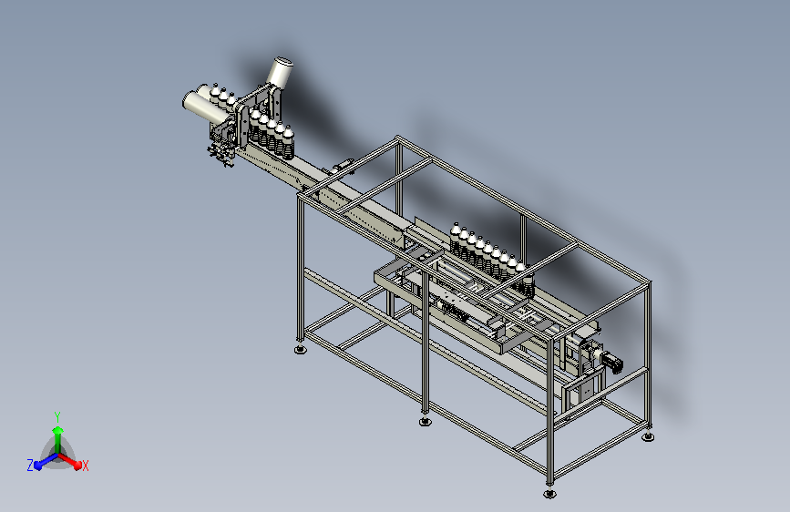 瓶子包装机三维模型