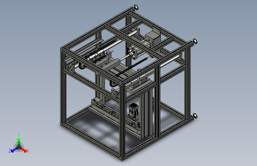 气缸升降台装配3D模型