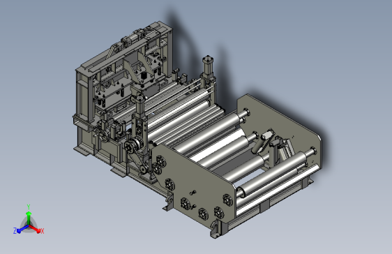 全自动滚板机床3D模型