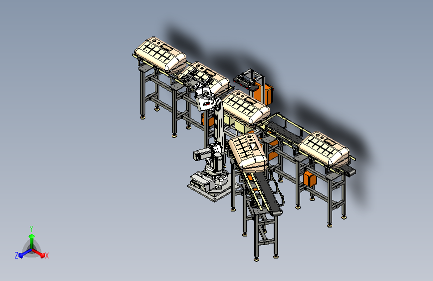 燃料箱密封测试流水线3D模型