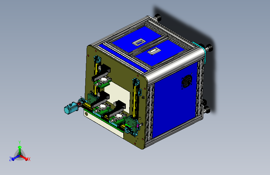 三轴激光喷码机3D模型