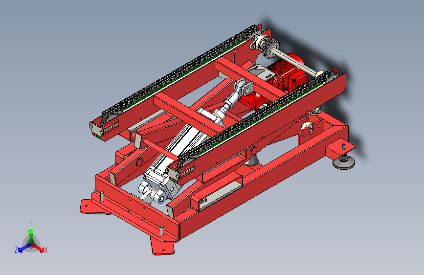 升降流水线3D模型