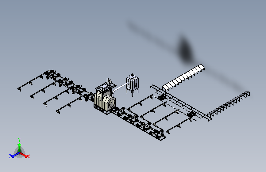 室外用自动喷砂生产线