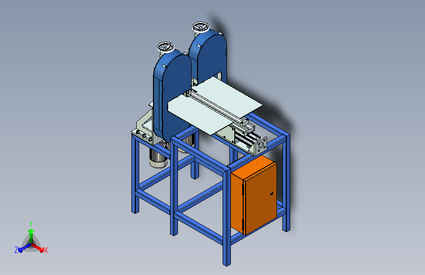 双头带锯机3D模型