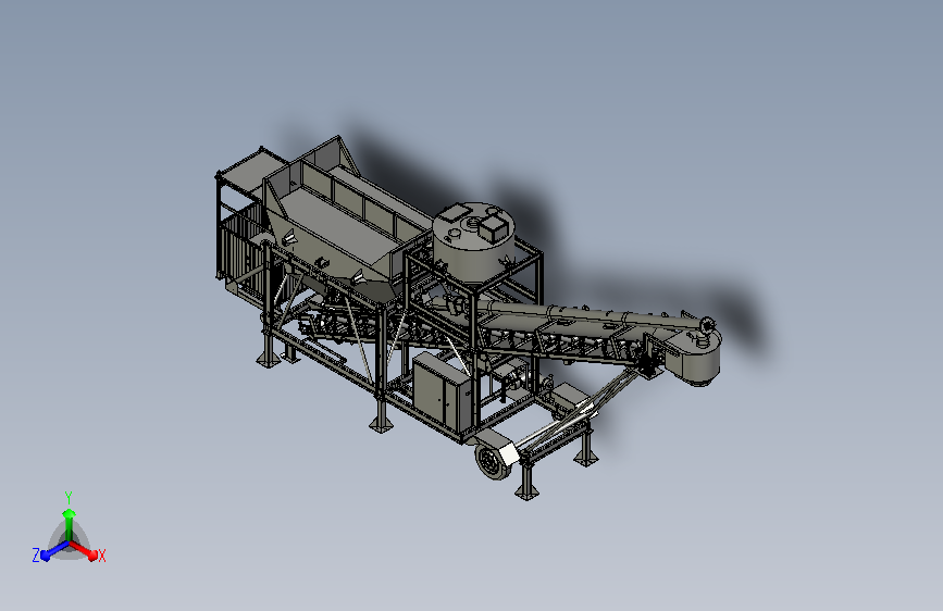 水泥混凝土提升输送机3D模型