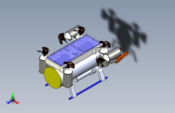 水下机器人三维模型