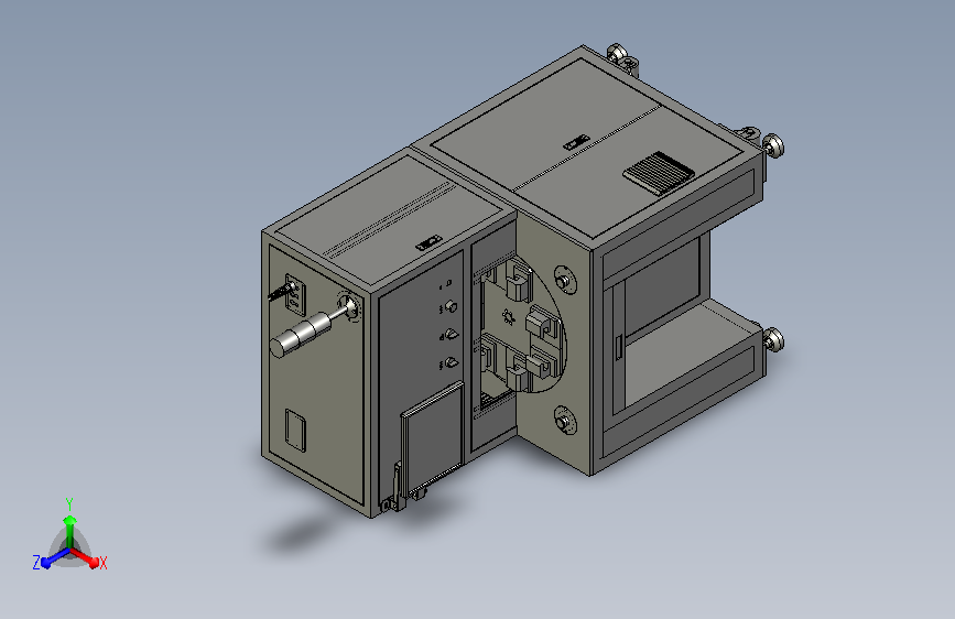 四工位双头激光打标机3D模型