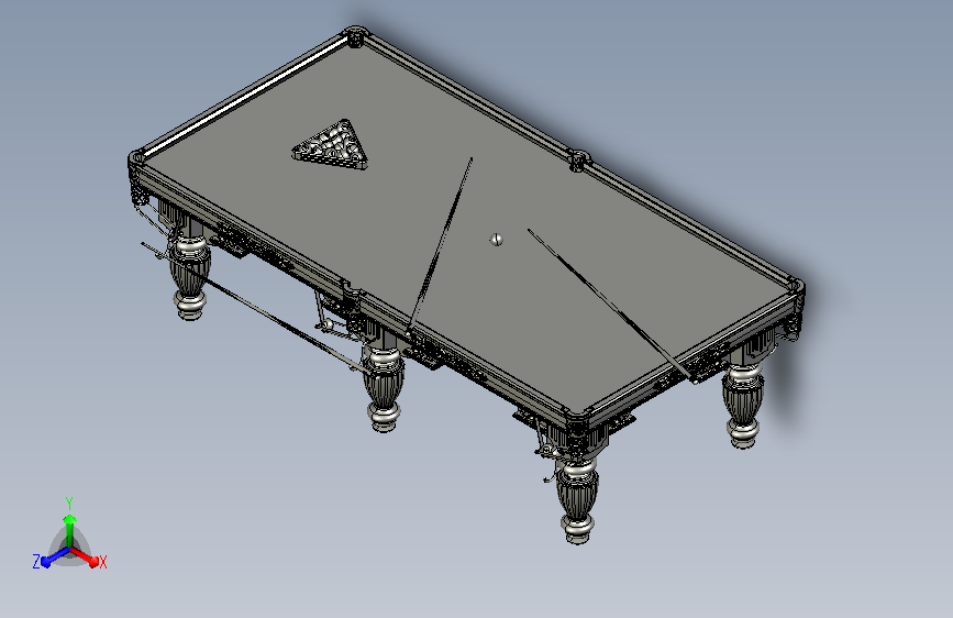 台球桌3D模型