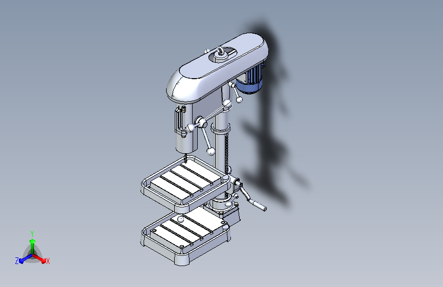 台式钻床3D模型