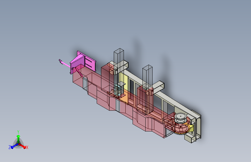 挖掘机行走架马达壳组对工装