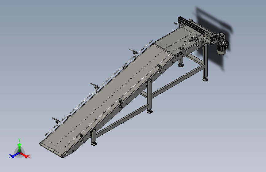 斜坡流水线倾角传送带3D模型