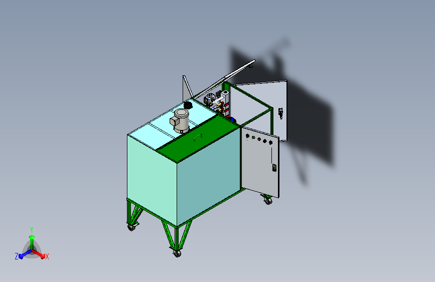 液体油料自动混合机三维模型