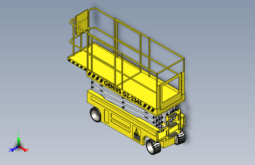 液压升降平台 23D模型