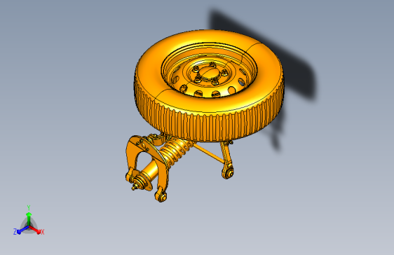越野车底盘前悬挂3D模型