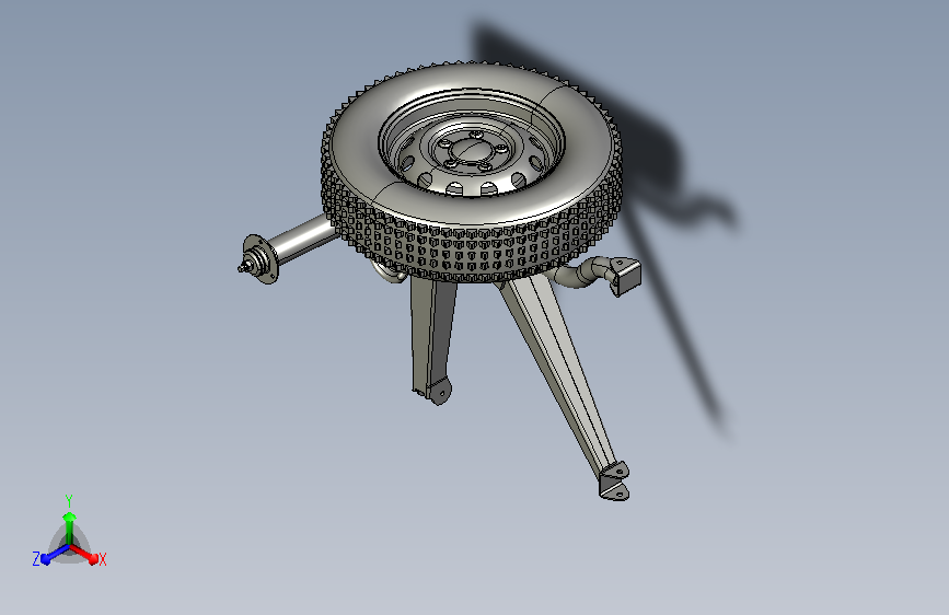越野车悬挂系统3D模型