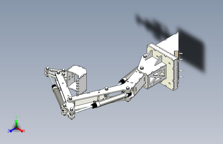 自制挖掘机三维模型3D模型