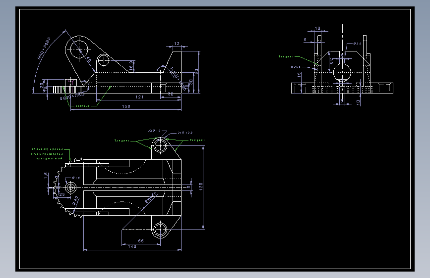 2D绘图的支架配件