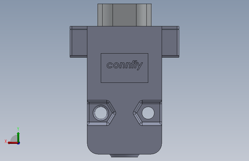 Connfly D-Sub 外壳 背面视图