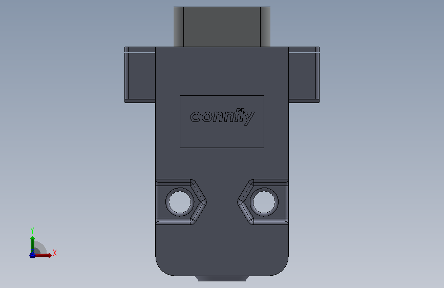 Connfly D-Sub 外壳 正面视图