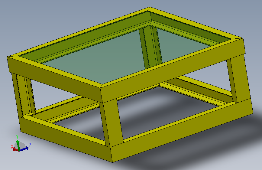 玻璃制焊接桌子