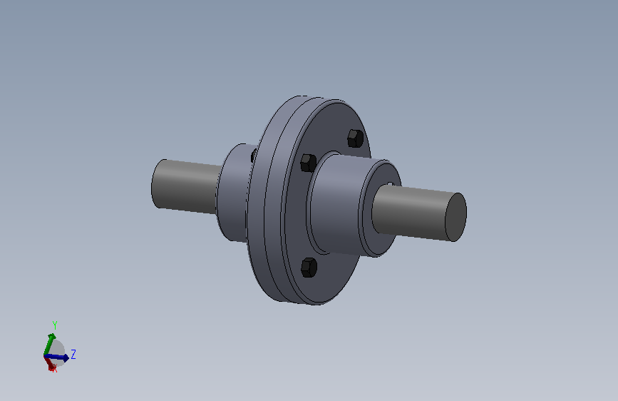 带法兰的联轴器模型