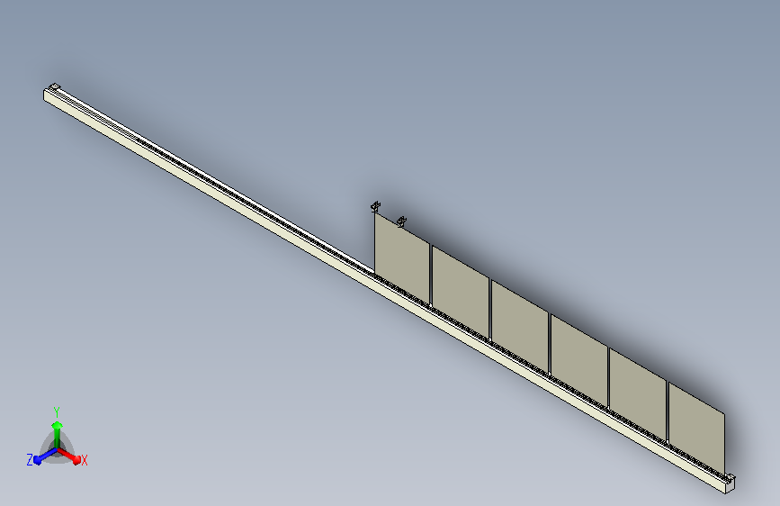 带轨道的12米滑门