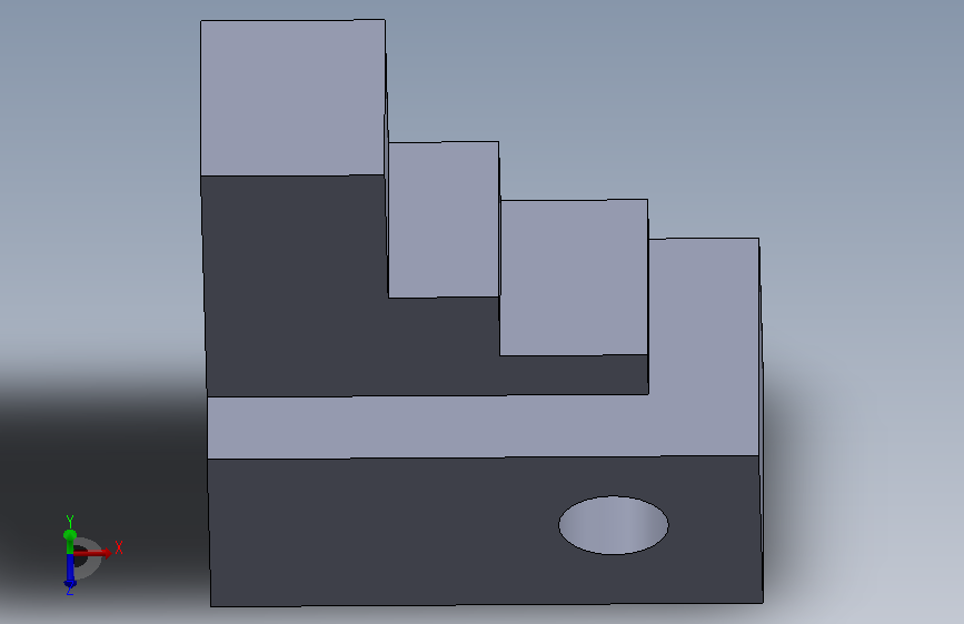 带阶梯轮廓的块体
