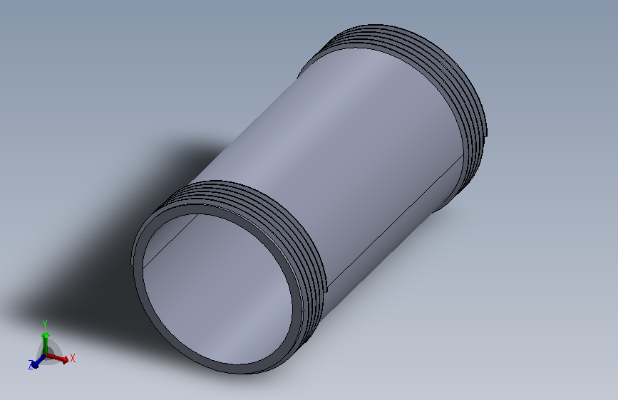 带外螺纹的空心管