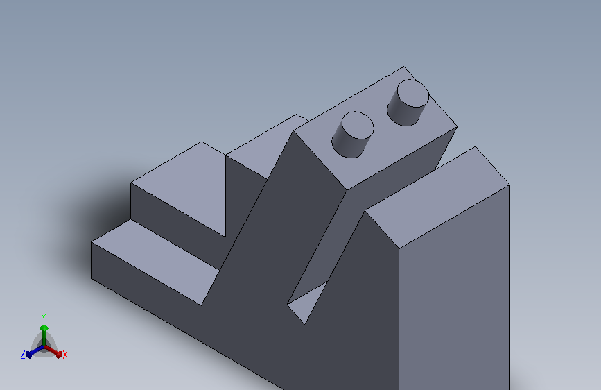 带有圆柱凸起的异形块