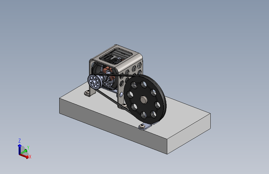 电动机皮带传动组件