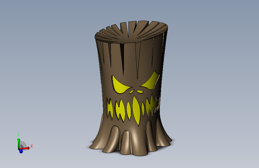 雕刻的万圣节树