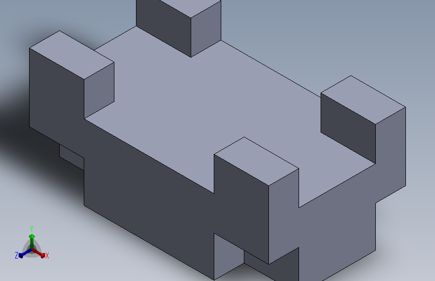 对称矩形块模型