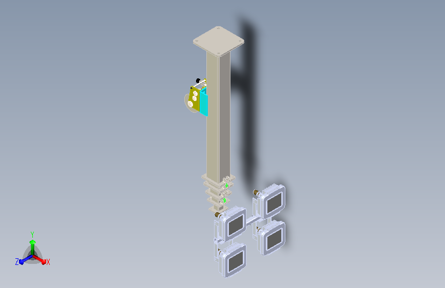 5节伸缩塔桅结构